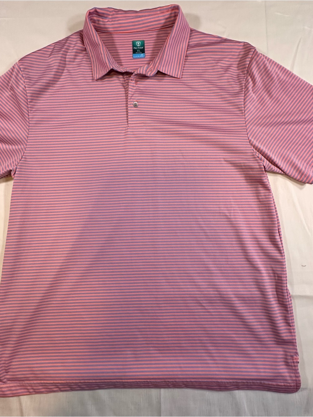 Zoom Pink Striped Men's Polo